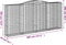 vidaXL - Schanskorven - 4 - st - gewelfd - 400x50x180/200 - cm - ijzer