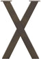 vidaXL - Eettafelpoten - 2 - st - X-vormig - 60x(72-73) - cm - staal - naturel