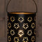 Anna Collection Led sfeer lantaarn - zwart met sterren - B12 x H19 cm