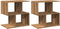 vidaXL - Nachtkastjes - 2 - st - 50x30x51,5 - cm - bewerkt - hout - artisanaal - eiken