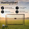 Dunlop Voetbaldoel - Voetbal Goal 300 x 200 x 120 cm - Metaal - Zwart/ Rood