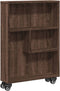 vidaXL - Opbergtrolley - smal - 48x13x68 - cm - bewerkt - hout - bruin - eikenkleurig