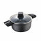 Kookpan met Deksel San Ignacio Bistro SG6425 Aluminium Mat zwart (Ø 20 x 10 cm)