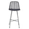Pole to Pole - Fish Bone Bar Chair - Synthetic Rattan -Matt Black