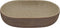 vidaXL - Opzetwasbak - ovaal - 59x40x14 - cm - keramiek - zandkleurig - en - bruin