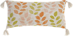 Kussen DKD Home Decor Beige Polyester Katoen Aluminium Multicolour Shabby Chic Blad van een plant (60 x 10 x 30 cm)