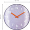 Wandklok 35cm Koepelglazen Lens - Stil - Lavendel - Glas - NeXtime 'Duomo'