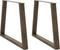 vidaXL - Eettafelpoten - 2 - st - V-vormig - 80x(72-73,3) - cm - staal - naturel