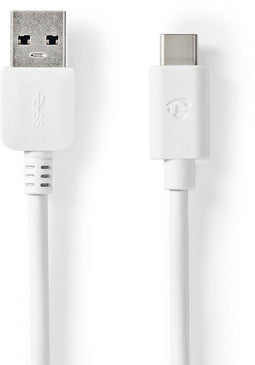 Nedis USB-C 3.2 Gen 2-kabel - 100 cm - Opladen en dataoverdracht - Wit