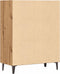 vidaXL - Dressoir - 70x34x90 - cm - bewerkt - hout - artisanaal - eikenkleur