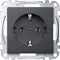 Merten MEG2301-0414 Wandcontactdoos System M Antraciet 1 stuk(s)