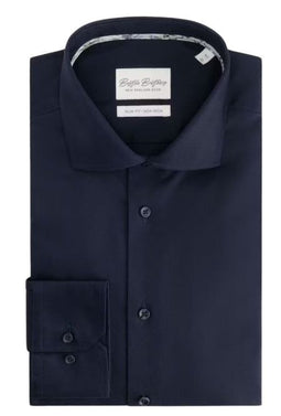 Business Shirt LS Non Iron Boston Brothers - BBO35S110-2083-2061 - Navy - Maat 42
