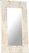 vidaXL - Spiegel - 80x50 - cm - massief - mangohout - wit