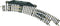 N Fleischmann rails (zonder ballastbed) 22275 Gebogen wissel, Elektrisch, Rechts 42 ° 194.6 mm, 228.2 mm 1 stuk(s)