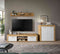 Furnilux Jam - Woonkamercombinatie - Praktische indeling - Wit eiken 35x255x159cm