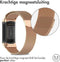 imoshion Milanees magnetisch bandje - Geschikt voor Fitbit Charge 6, Charge 5 - Rosé goud - S