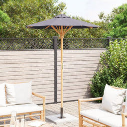 vidaXL - Tuinparasol - Donkergrijs - 150x210 - cm - Bamboe