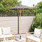 vidaXL - Tuinparasol - Donkergrijs - 150x210 - cm - Bamboe