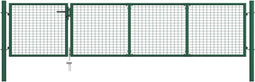 vidaXL - Poort - 350x75 - cm - staal - groen