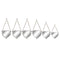 Set spiegels DKD Home Decor Scandi Kristal Wit Polypropyleen (26 x 3 x 26 cm) (2 Stuks)