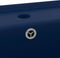 vidaXL - Wastafel - met - overloop - vierkant - 41x41cm - keramiek - mat - donkerblauw