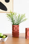Zuiver Graphic Vaas Vierkant Terracotta