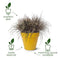 Elho Loft Urban Rond 50 - Bloempot - Waterreservoir - Wieltjes - Oker - 48.5 x H 44.5 cm