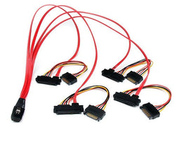 Startech.com SAS808782P50 - Mini SAS Kabel - 50cm - Rood Zwart