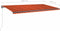 vidaXL - Luifel - handmatig - uittrekbaar - met - LED - 600x300 - cm - oranje - en - bruin