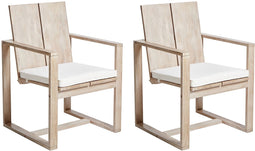 AZZANELLO - Tuinstoel set van 2 - Lichtbruin - Acaciahout