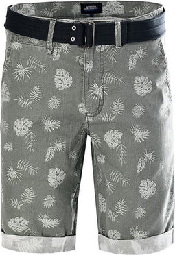 B B company clothing - bermuda broek - groene print - maat L
