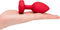 B-Vibe - Vibrerende Hartvormige Butt Plug M/L Rood