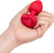 B-Vibe - Vibrerende Hartvormige Butt Plug M/L Rood