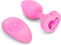 B-Vibe - Vibrerende Hartvormige Butt Plug S/M Roze