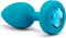B-Vibe - Vibrerende Juwelen Plug S/M Blauw