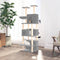 vidaXL - Kattenmeubel - met - sisal - krabpalen - 180 - cm - lichtgrijs