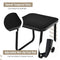 3-delig Tuinmeubelset Balkonset met 2 Stoelen en Tafel - Zwart, Afmetingen Stoel 58x60x85 cm, Tafel