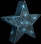 vidaXL - Kerstdecoratiesterren - 3 - st - LED - buiten - binnen - mesh - zilverkleurig