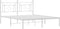 vidaXL - Bedframe - met - hoofdbord - metaal - wit - 150x200 - cm