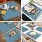 Sophie Nordinn® Vaxjo - Placemats Kunststof - Flexibel en Hittebestendig - Turquoise (set van 4)