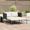 vidaXL - Ligbed - met - Kussens - voor - 2 - Personen - - - Antraciet - - - 115x153x69,5 - cm - - - Staal