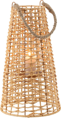 J-Line lantaarn Anais - rotan - naturel - small