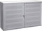 Schuifdeurkast met geperforeerde deuren breed 166CM diep 40CM hoogte 100CM framekleur Aluminium (RAL9006)