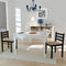 vidaXL - Eetkamerstoelen - 2 - st - massief - rubberwood - en - fluweel - bruin