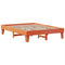 vidaXL - Bed - met - matras - massief - grenenhout - wasbruin - 140x190 - cm