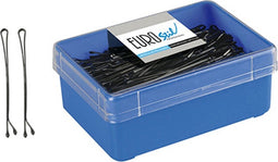 Haarspeldjes Eurostil 200 Clips 60 mm Zwart (200 pcs)
