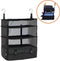 Coopley® Ophangbare Packing Cube - Reisorganizer - 3 open lagen 1 dichte laag - Zwart