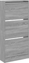 Schoenenkast 60x21x125,5 cm bewerkt hout grijs sonoma eiken