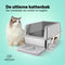 Jake and Jacky RVS Kattenbak - Kattentoilet Roestvrijstaal - Open Kattenbak - Incl. Kattenbakschep