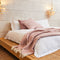 Tweedmill - Plaid - Waffle - Roze - Dusky Pink - 100% nieuw Wol - 140 x 240 cm